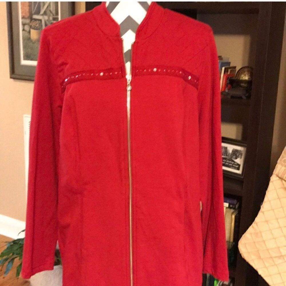 Christopher & Banks Red Jacket Large - Picture 2 of 5